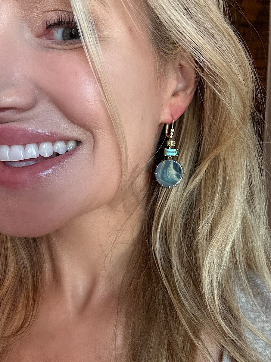 Aurora Borealis Opal Earrings