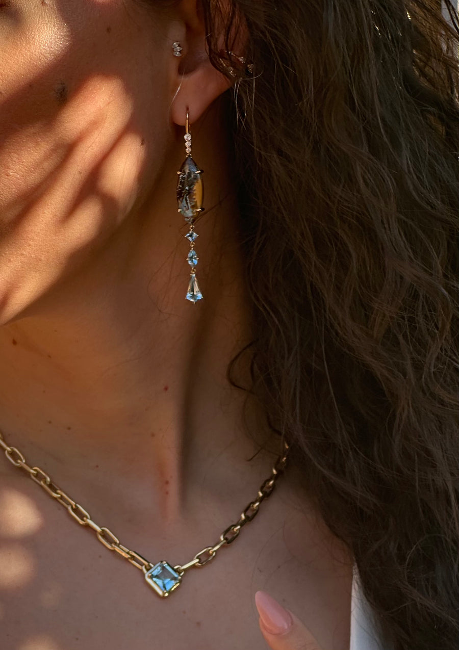 Drifting in the Ether Opal Earrings II
