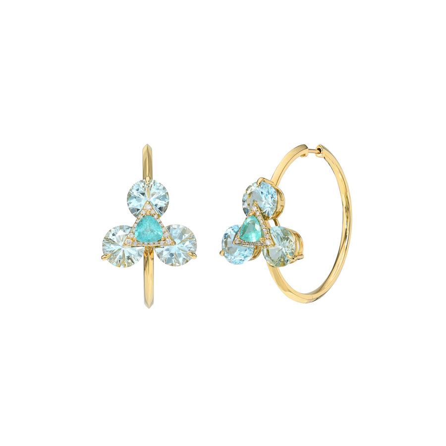 Paraiba Aquamarine Fortune Earrings