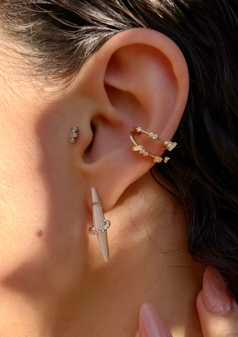 Mother Of Pearl Line Earrings
