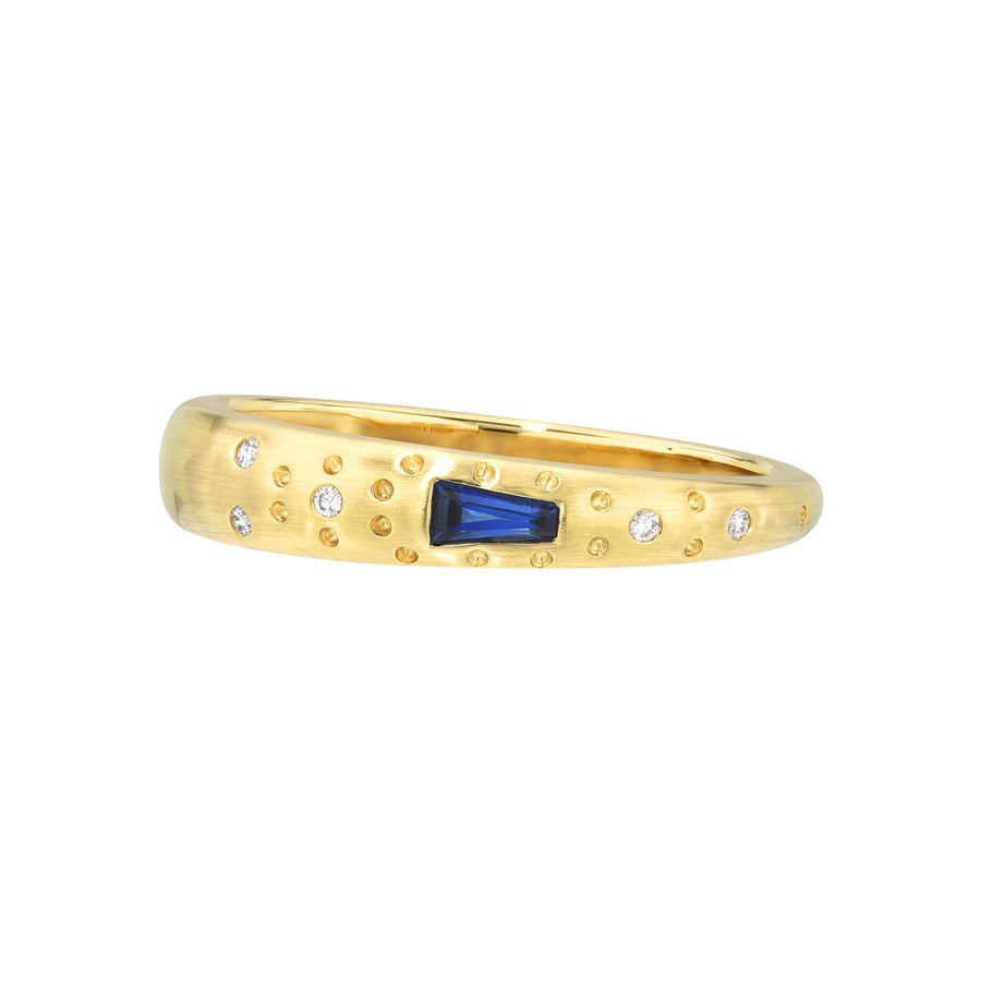 Supernova Blue Sapphire Stacking Ring