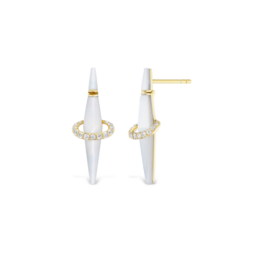 Mother Of Pearl Line Earrings