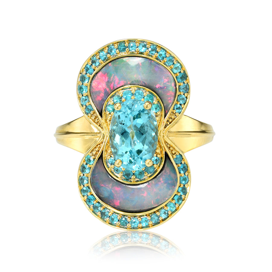 Paraiba Opal Nebula Ring