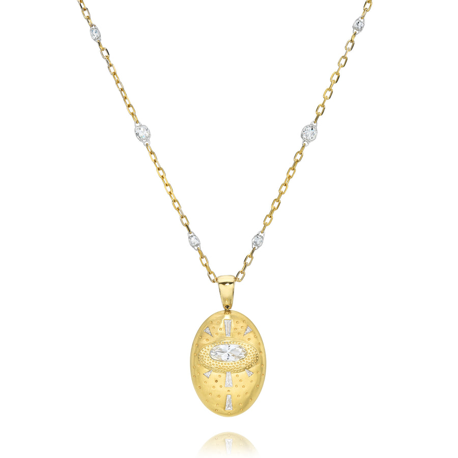 Star Eternal Double Sided Pendant with Diamond Chain