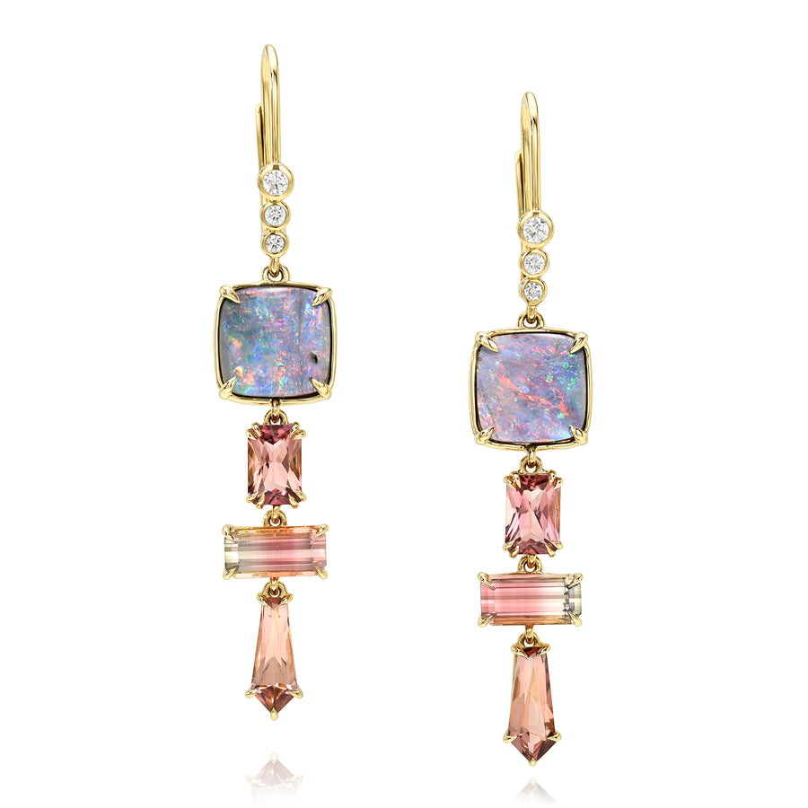 Sunset Burst Opal Earrings