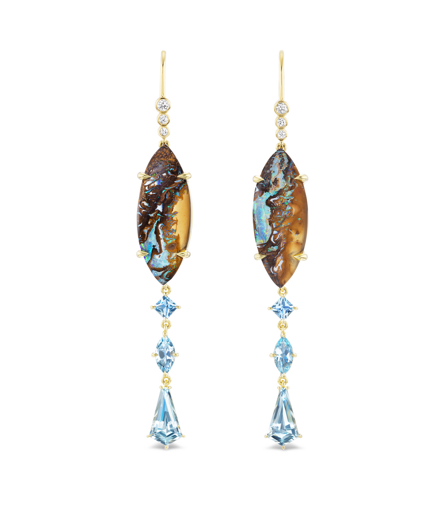 Drifting in the Ether Opal Earrings II