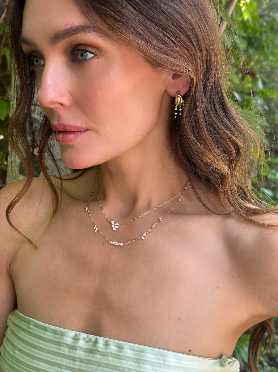 Chasm Diamond Huggies