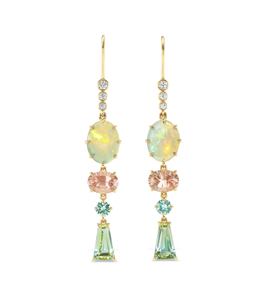 Sunlight on the Grass Opal Earrings