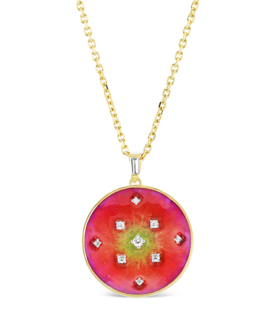 Luxe Sunset Enamel Pendant