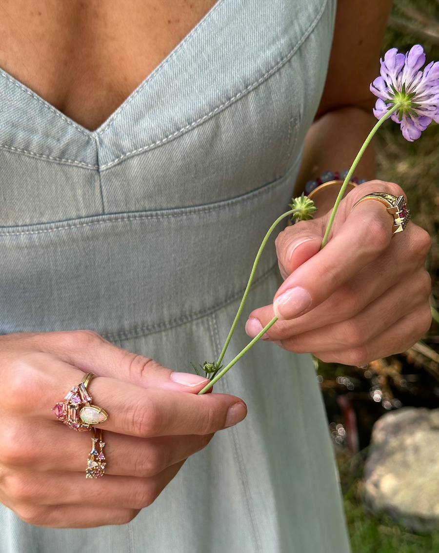 Sunset Triangle Stacking Ring