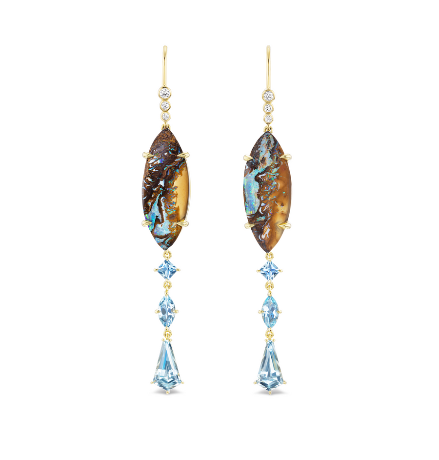 Drifting in the Ether Opal Earrings II