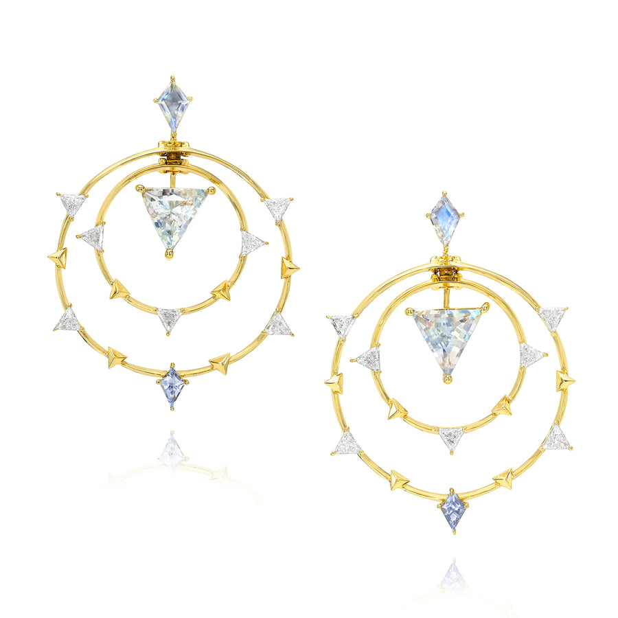 Moonstone Concentric Earrings