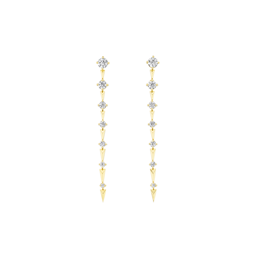 Long Diamond Gamma Earrings