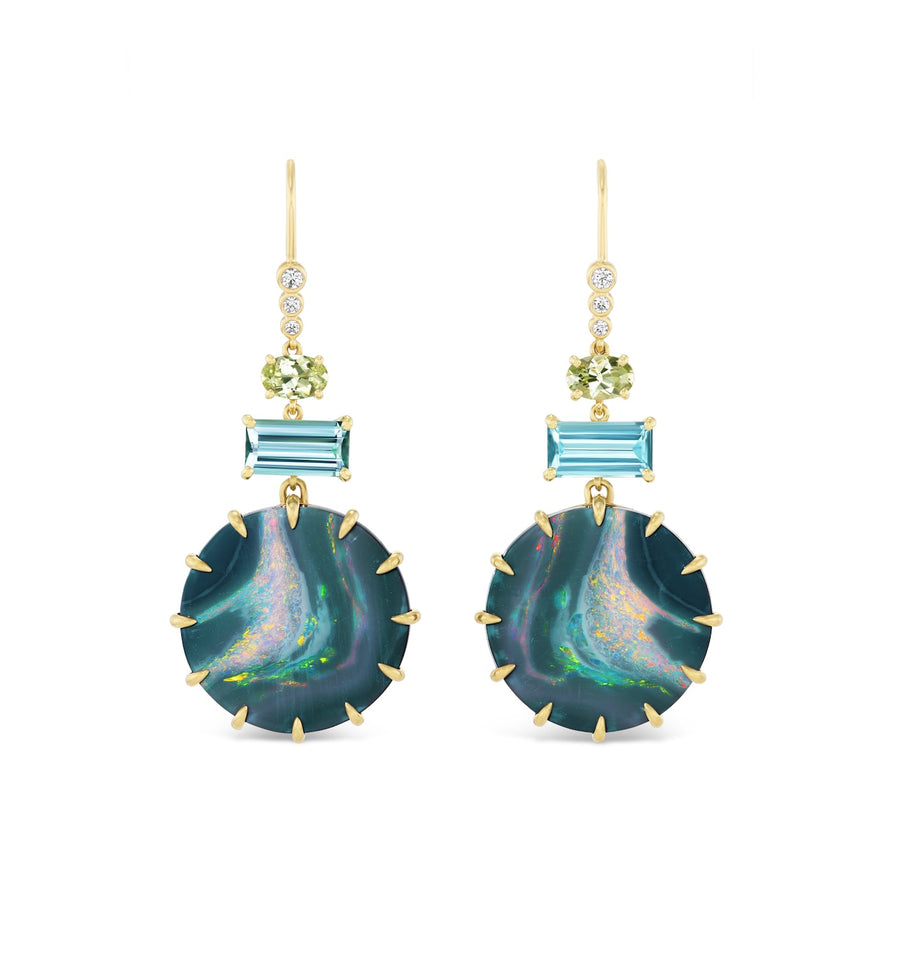 Aurora Borealis Opal Earrings