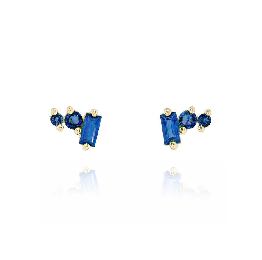 Petite Blue Sapphire Post Earrings