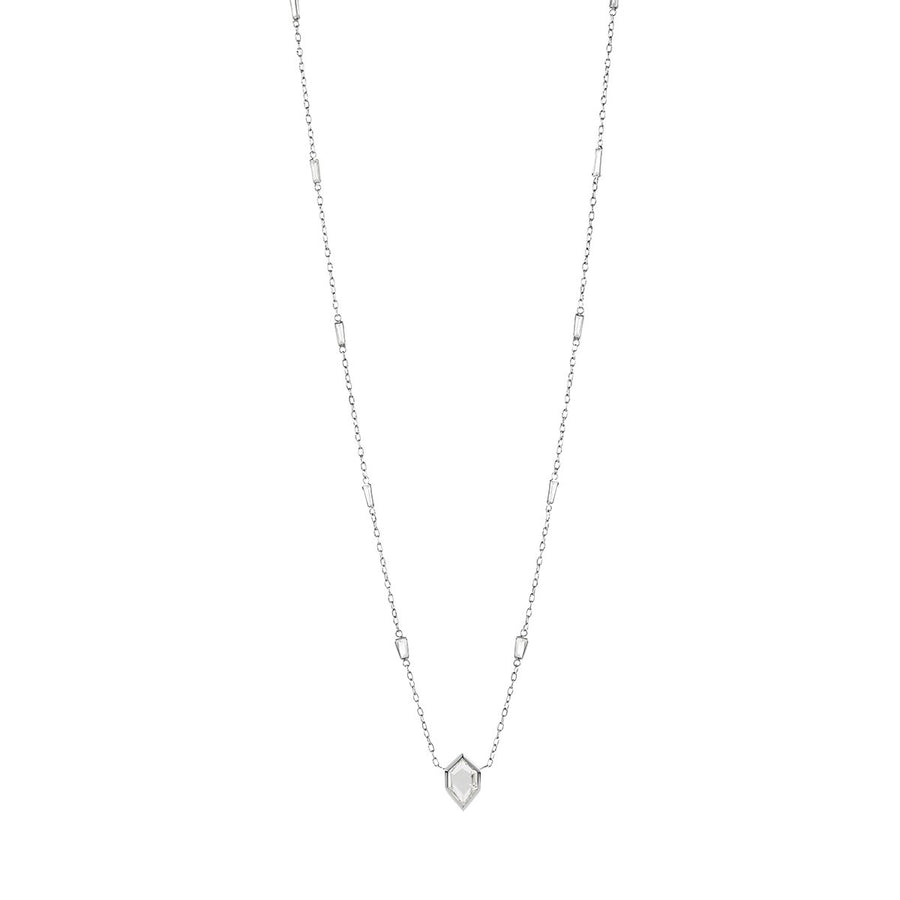 Meredith Young Jewelry Hexagon Diamond Necklace with Baguettes