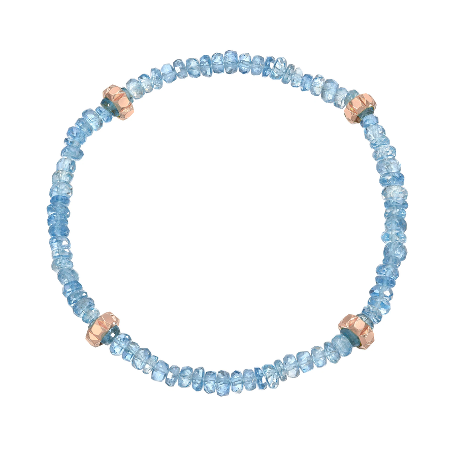 Clear Skies Aquamarine Bead Bracelet