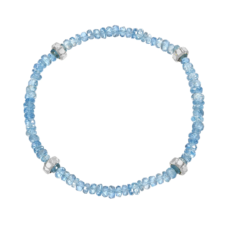 Clear Skies Aquamarine Bead Bracelet